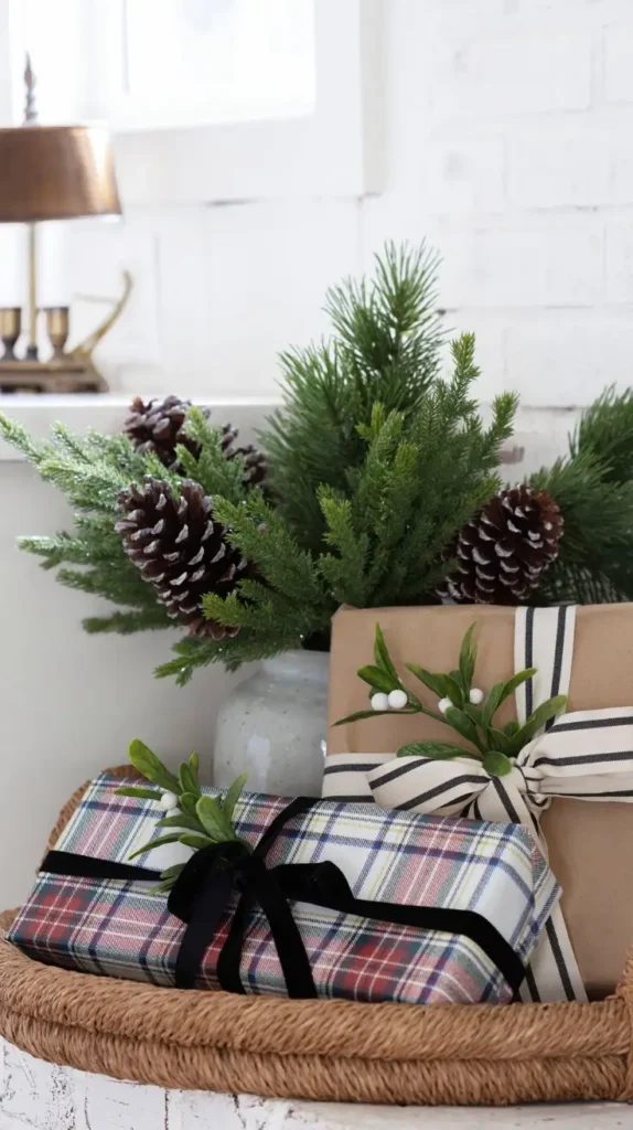 Christmas Themed Storage Baskets Bathroom