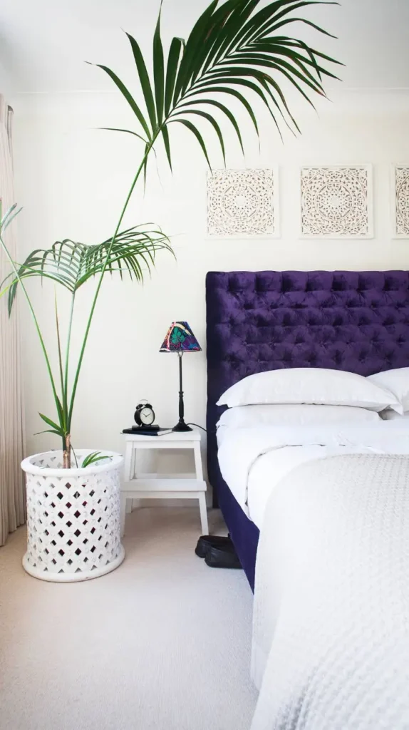 Dark Plum Headboard for bedroom