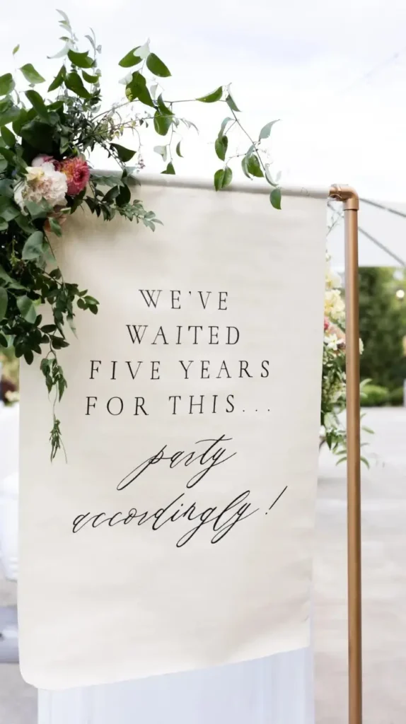Fabric Wedding Welcome Sign Printed on Soft Linen or Canvas