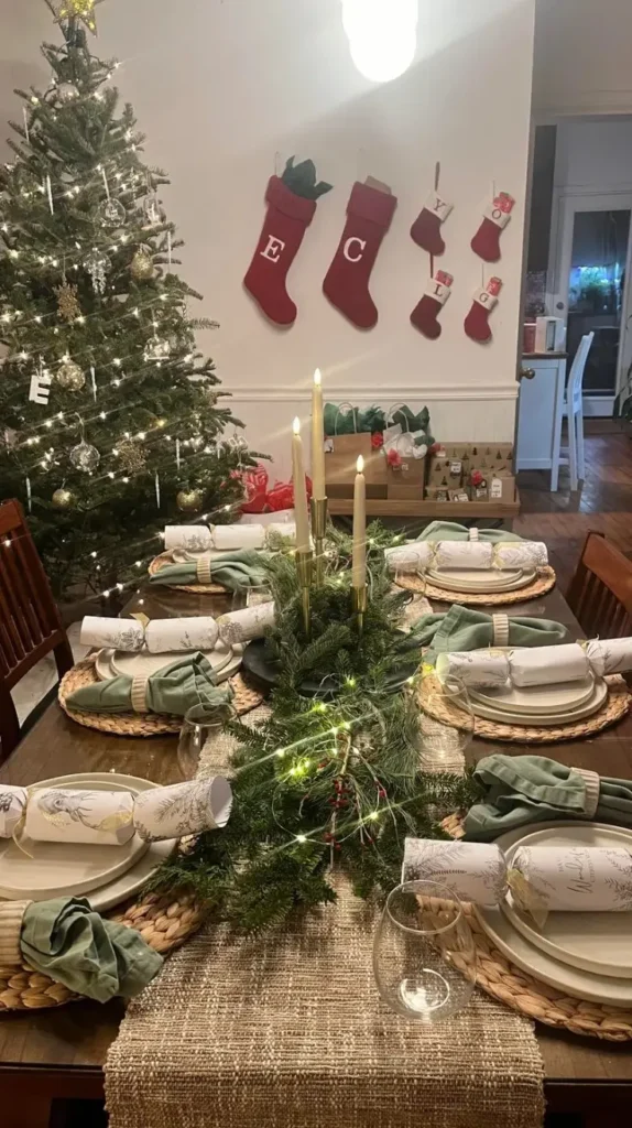 Kitchen Christmas Decor Centerpiece on the Dining Table Kitchen Christmas Decor Centerpiece on the Dining Table