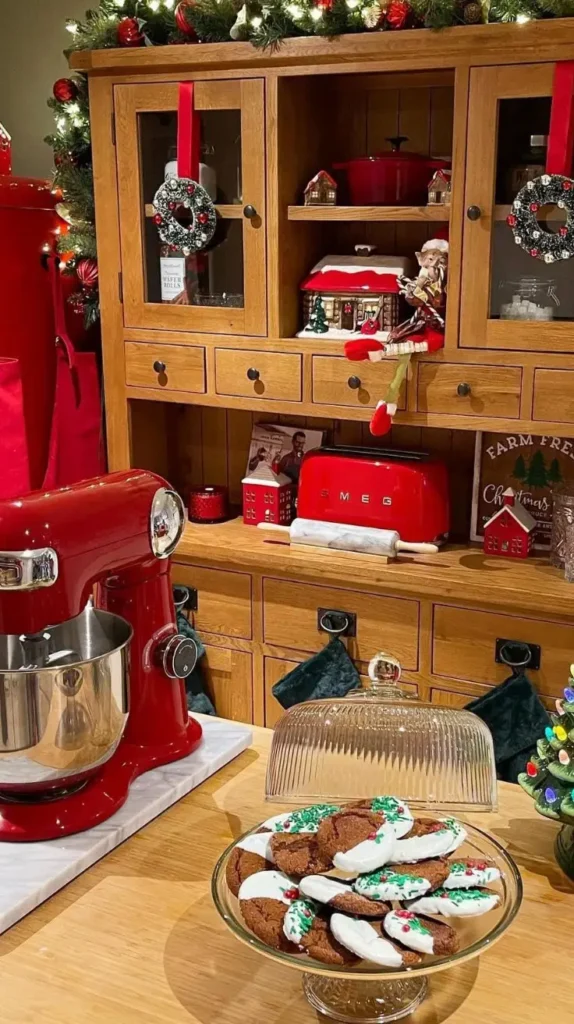 Kitchen Christmas Decor Christmas Cookie Display or Baking Station Kitchen Christmas Decor Christmas Cookie Display or Baking Station