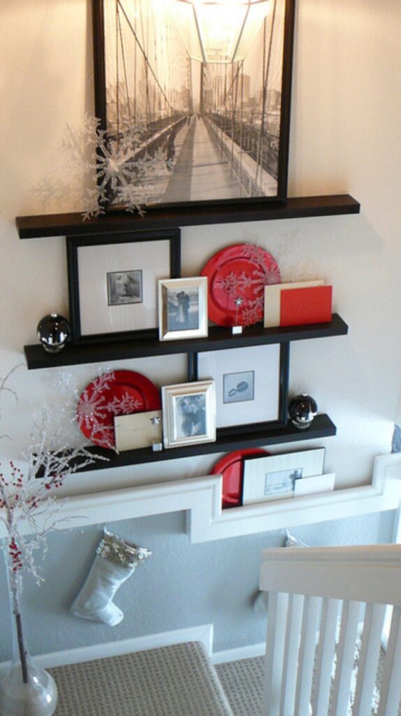 Staircase Wall Decor Floating Shelves