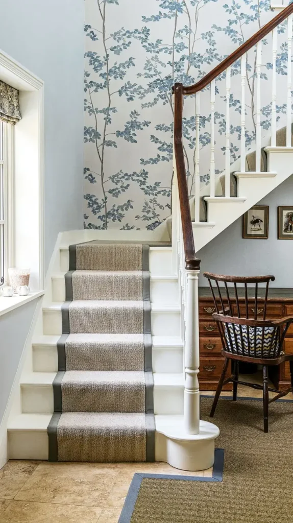 Staircase Wall Decor floral Wallpaper