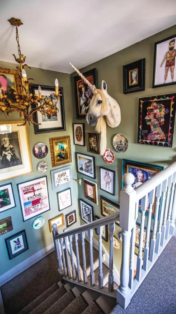 minimalist staircase Mixed Media Wall Design