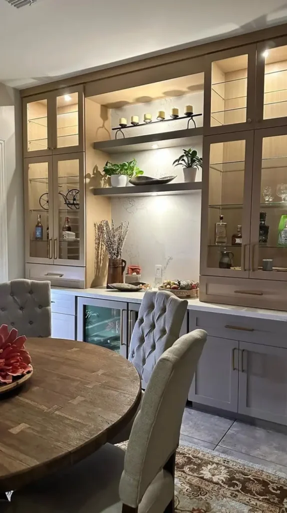 Buffet with Built-In Wine Storage 