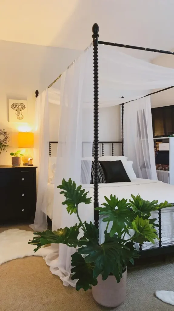 Canopy Bedroom Rustic Charm With Natural Wood