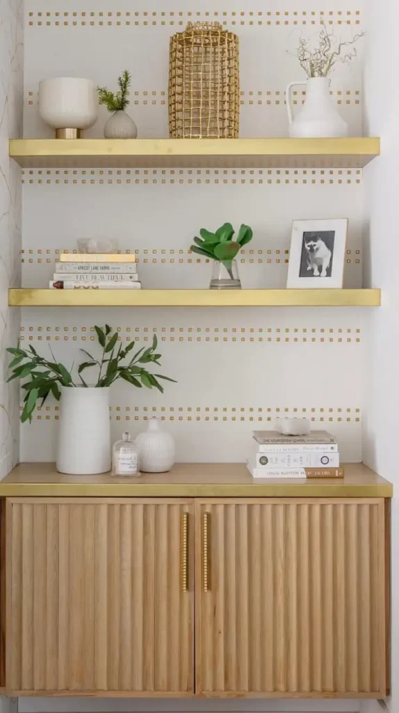 Dining Room Buffet with Open Shelving 