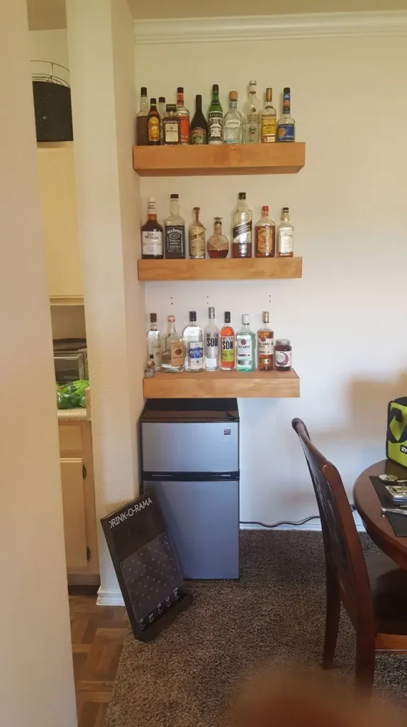 Dining Room Floating Shelf Bar 