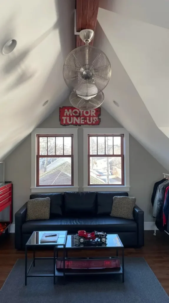 Garage Man Cave Budget Loft Lounge