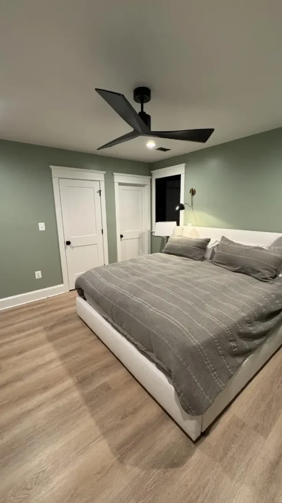 Muted Sage bedroom 