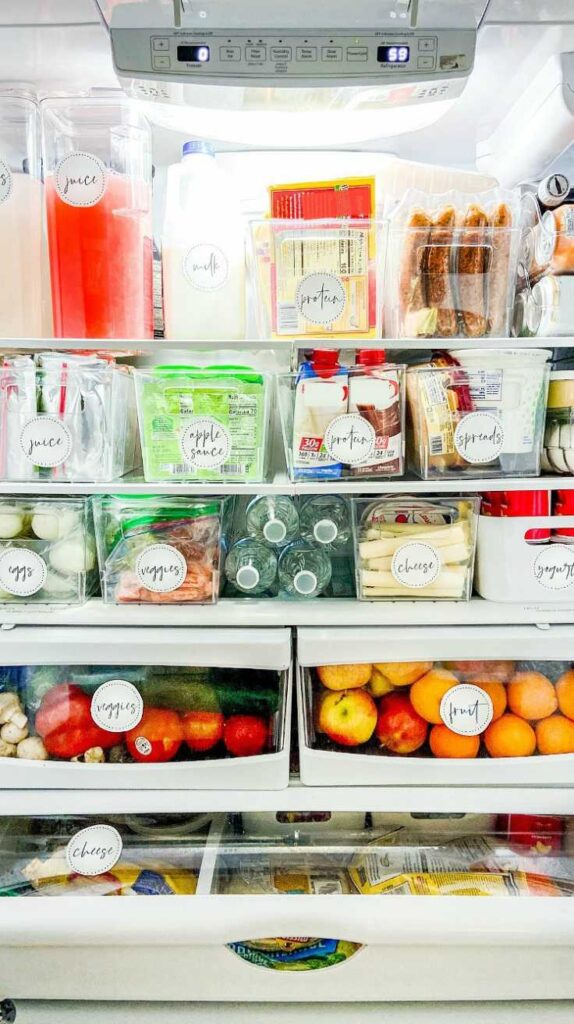 Fridge Organization Snack Station