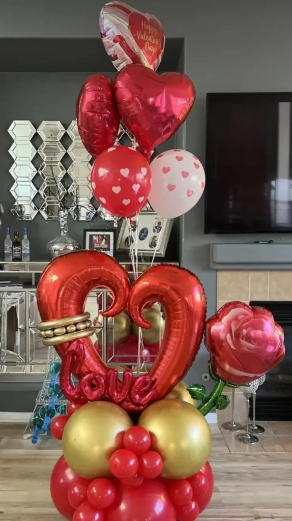 Valentine’s Decor Heart-Shaped Balloon Corner