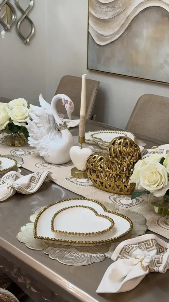 Valentine’s Minimalist table decor