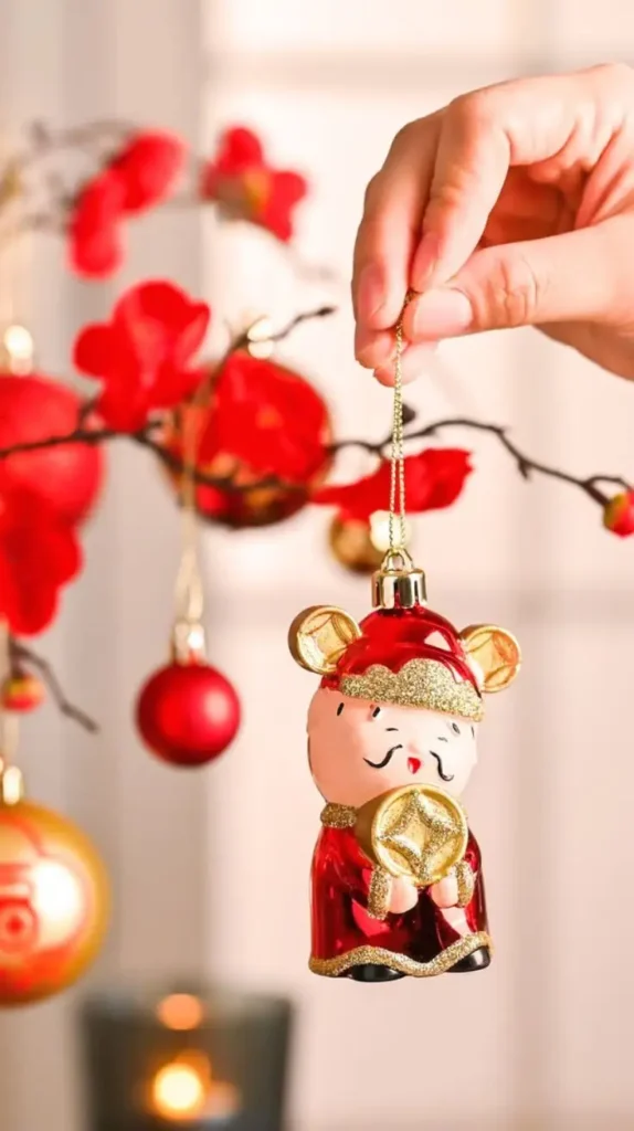 chinese new year Door Red and Gold Hanging Ornaments