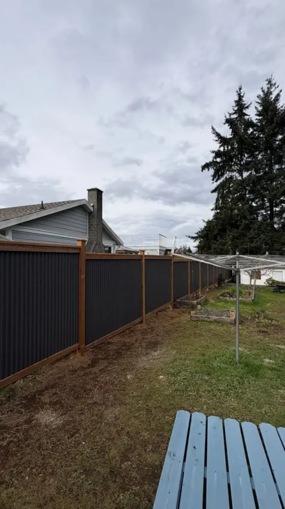 Corrugated Metal Fence