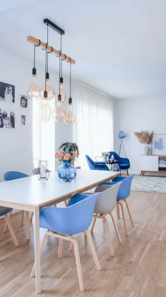 Neutral and Blue Living Room Ideas 