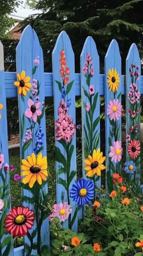 Wooden Fence Decorating Ideas