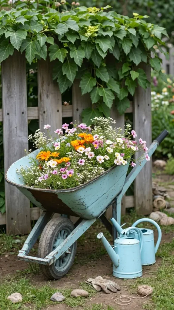 Wheelbarrow Decor Ideas That Turn Any Yard Into a Charming Outdoor Escape

